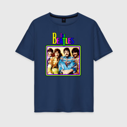 Женская футболка хлопок Oversize The Beatles