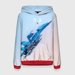 Женская толстовка 3D Су-34