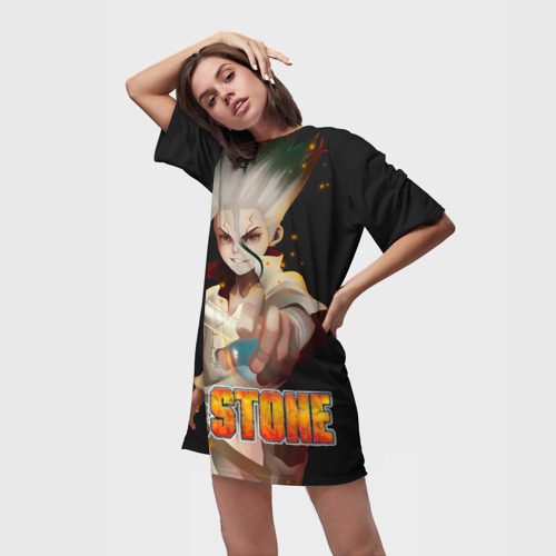Платье-футболка 3D Доктор Стоун, цвет 3D печать - фото 3