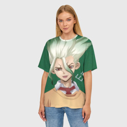 Женская футболка oversize 3D Доктор Стоун - фото 2