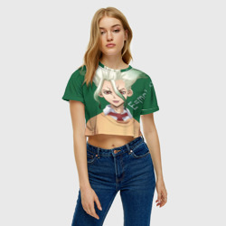 Женская футболка Crop-top 3D Доктор Стоун - фото 2