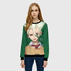 Женский свитшот 3D Доктор Стоун - фото 2