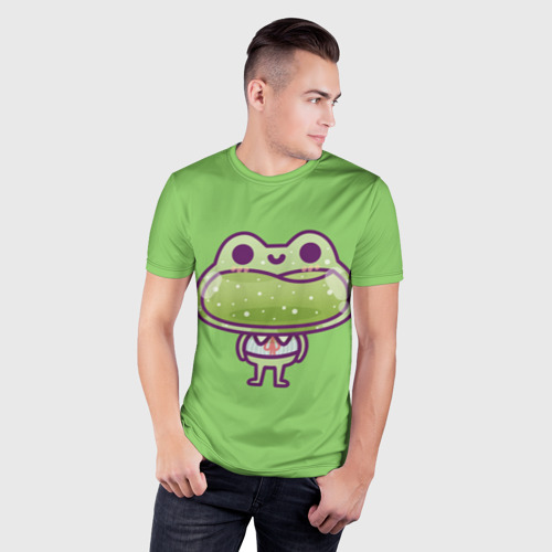Мужская футболка 3D Slim Стеклянная лягушка, цвет 3D печать - фото 3