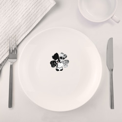 Набор: тарелка + кружка Аста в Черном Клевере - фото 2