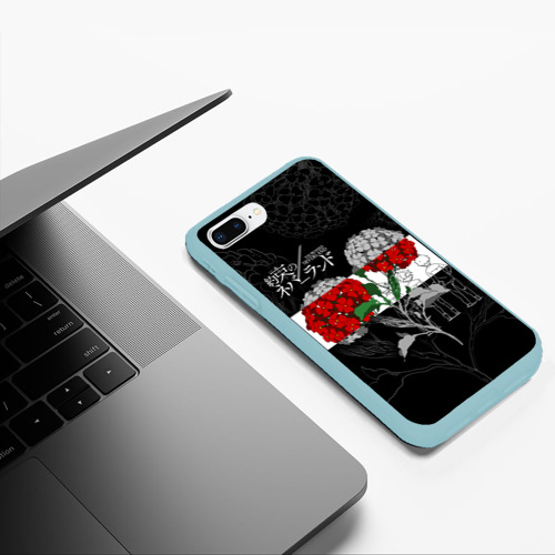 Чехол для iPhone 7Plus/8 Plus матовый Обещанный Неверленд Цветы Вида, цвет мятный - фото 5