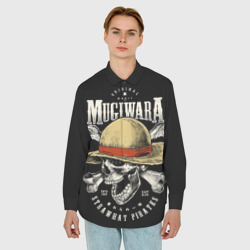 Мужская рубашка oversize 3D Mugiwara One piece - фото 2