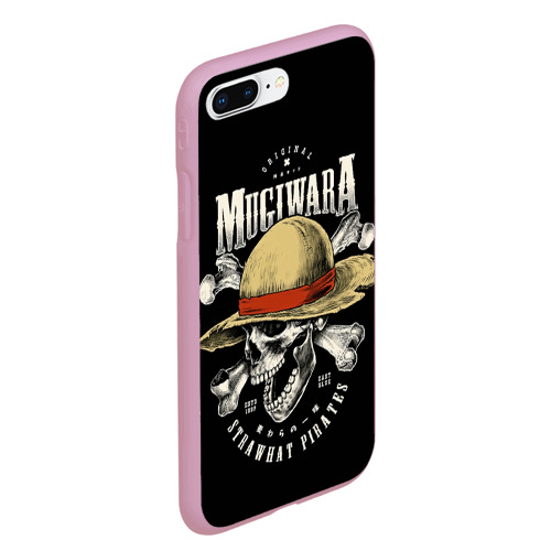 Чехол для iPhone 7Plus/8 Plus матовый Mugiwara One piece, цвет розовый - фото 3