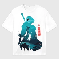 Женская футболка oversize 3D Nier Automata 2B