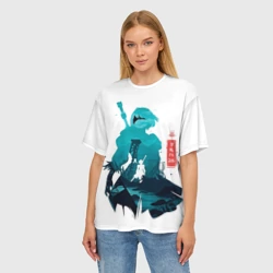 Женская футболка oversize 3D Nier Automata 2B - фото 2