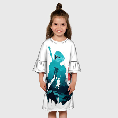 Детское платье 3D Nier Automata 2B, цвет 3D печать - фото 4
