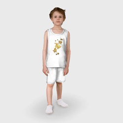 Детская пижама с шортами хлопок Золотистые бабочки - фото 2
