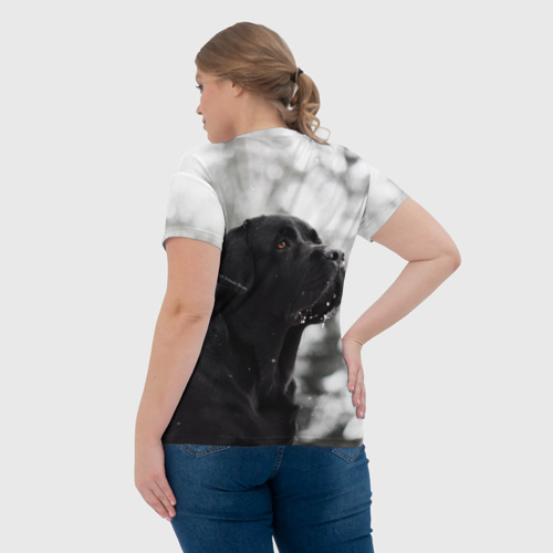Женская футболка 3D с принтом Лабрадор Марк, вид сзади #2