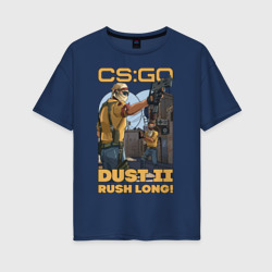 Женская футболка хлопок Oversize CS:GO Dust 2