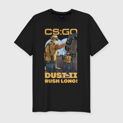 Мужская футболка хлопок Slim CS:GO Dust 2