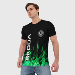 Мужская футболка 3D Skoda - фото 2