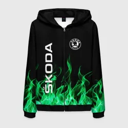 Мужская толстовка 3D на молнии Skoda