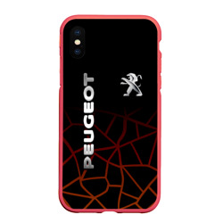 Чехол для iPhone XS Max матовый Peugeot