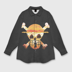 Женская рубашка oversize 3D Логотип One piece