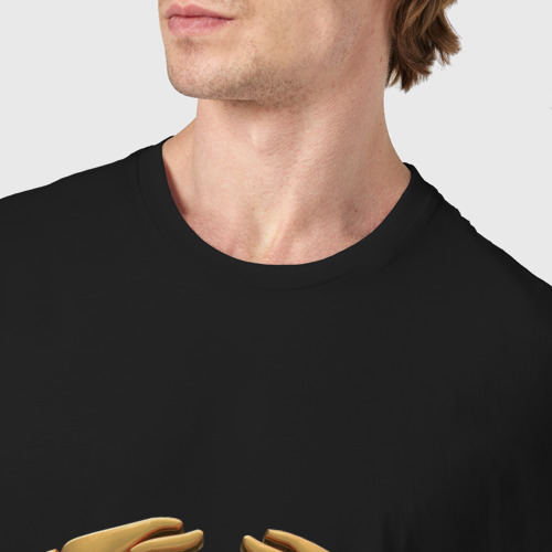 Мужская футболка хлопок Рак, цвет черный - фото 6