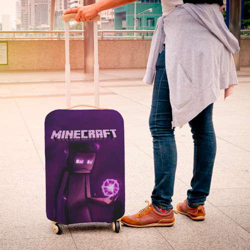 Чехол для чемодана 3D Minecraft Слендермен, цвет 3D печать - фото 4