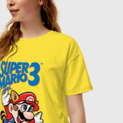 Женская футболка хлопок Oversize Super Mario bros 3 - фото 2