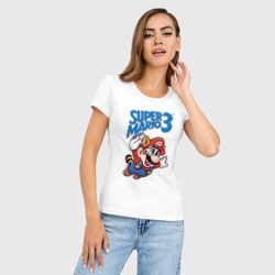 Женская футболка хлопок Slim Super Mario bros 3 - фото 2