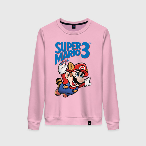 Женский свитшот хлопок Super Mario bros 3, цвет светло-розовый