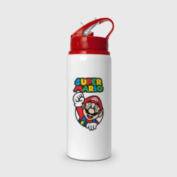 Бутылка для воды с трубочкой NES - super Mario