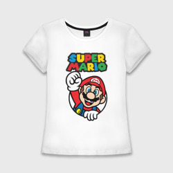 Женская футболка хлопок Slim NES - super Mario