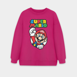 Женский свитшот oversize без начеса хлопок NES - super Mario