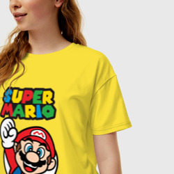 Женская футболка хлопок Oversize NES - super Mario - фото 2