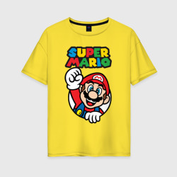Женская футболка хлопок Oversize NES - super Mario