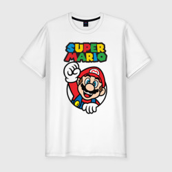 Мужская футболка хлопок Slim NES - super Mario