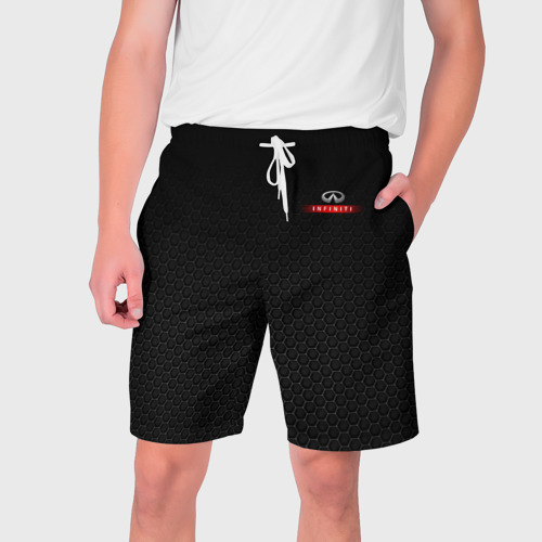 Мужские шорты 3D с принтом INFINITI RED LINE, вид спереди #2
