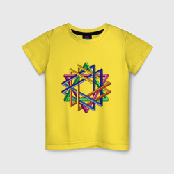 Детская футболка хлопок Иллюзия треугольники