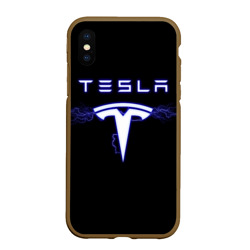 Чехол для iPhone XS Max матовый Tesla