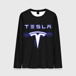 Мужской лонгслив 3D Tesla