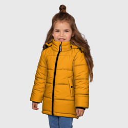 Зимняя куртка для девочек 3D Цвет Шафран без рисунка - фото 2