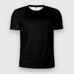 Мужская футболка 3D Slim Просто черный цвет