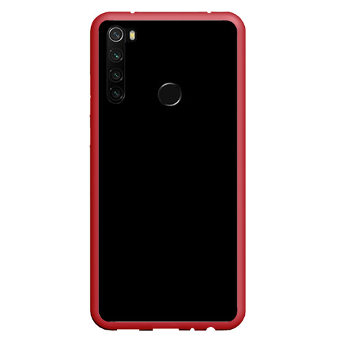Чехол для Xiaomi Redmi Note 8T с принтом Просто черный цвет, вид спереди №1