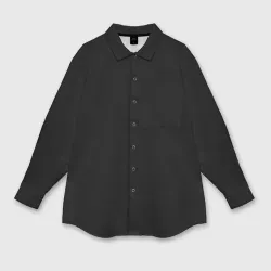 Мужская рубашка oversize 3D Просто черный цвет