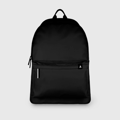 Рюкзак 3D с принтом Просто черный цвет, вид сбоку #3