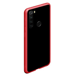 Чехол для Xiaomi Redmi Note 8T с принтом Просто черный цвет для любого человека, вид спереди №3. Цвет основы: красный