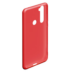 Чехол для Xiaomi Redmi Note 8T с принтом Просто черный цвет для любого человека, вид спереди №4. Цвет основы: красный