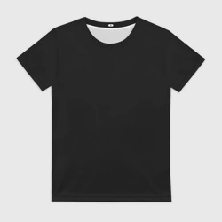 Женская футболка 3D Просто черный цвет