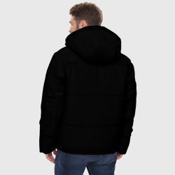 Куртка с принтом Просто черный цвет для мужчины, вид на модели сзади №2. Цвет основы: черный