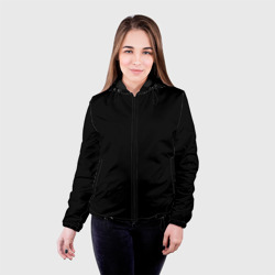 Женская куртка 3D Просто черный цвет - фото 2