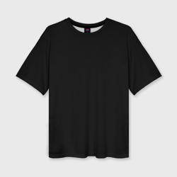 Женская футболка oversize 3D Просто черный цвет