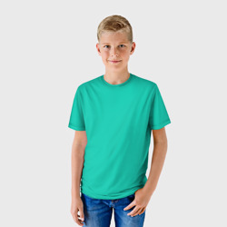 Детская футболка 3D Бискайский зеленый без рисунка - фото 2