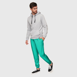 Мужские брюки 3D Бискайский зеленый без рисунка - фото 2